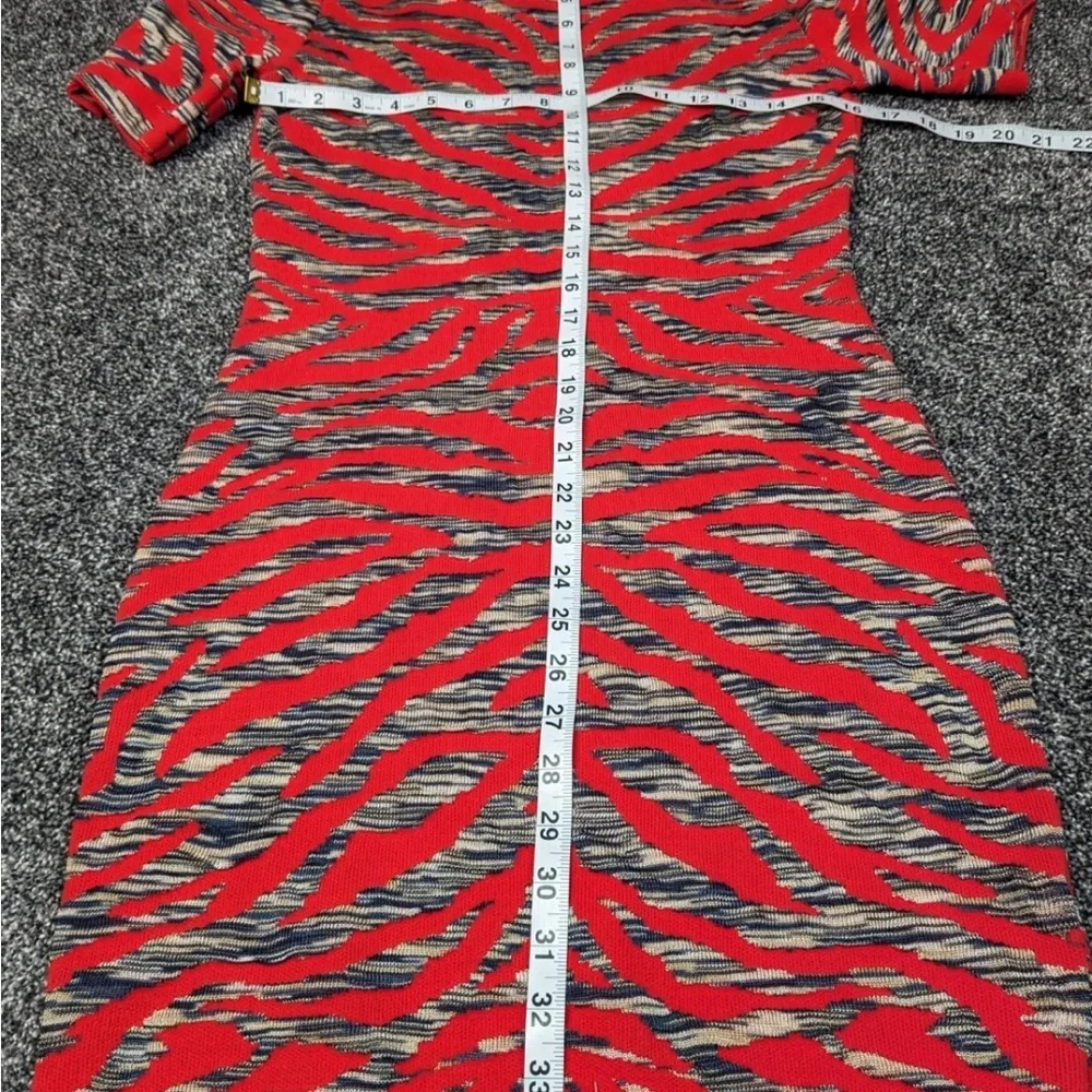 Free people 🌹Red and Black Tiger Stripe Short Sleeve Dress - Picture 14 of 17